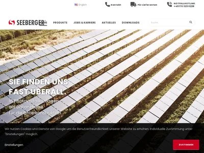 Website von Seeberger GmbH & Co. KG