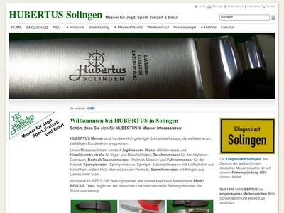 Website von HUBERTUS Schneidwarenfabrik Kuno Ritter e.K.