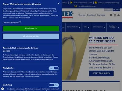 Website von Protex Verschlusstechnik GmbH