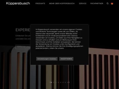 Website von Küppersbusch Hausgeräte GmbH