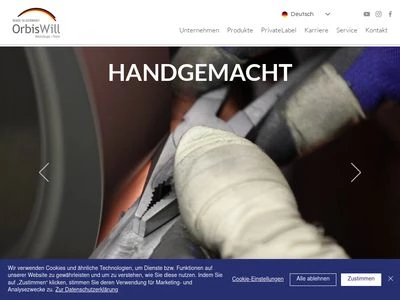 Website von Orbis Will GmbH + Co. KG