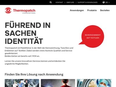 Website von Thermopatch Deutschland GmbH