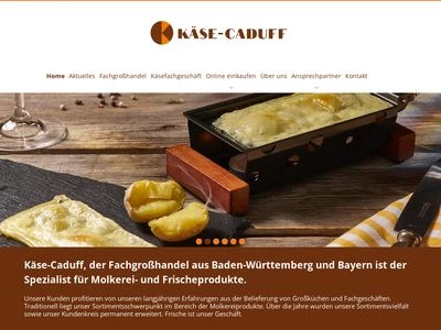 Website von Käse-Caduff GmbH & Co. KG