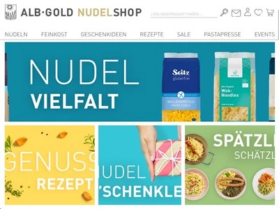 Website von ALB-GOLD Teigwaren GmbH