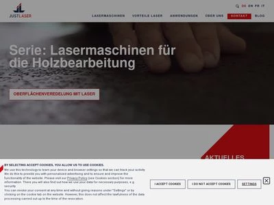 Website von JustLaser GmbH