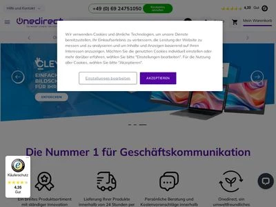 Website von Onedirect GmbH