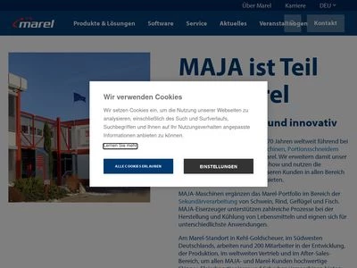 Website von MAJA-Maschinenfabrik Hermann Schill GmbH