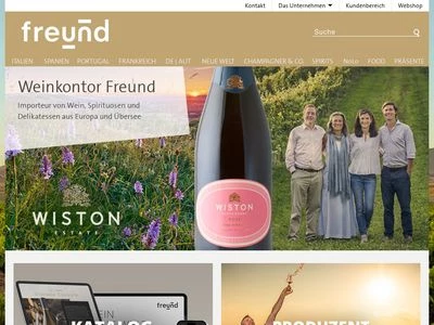 Website von Weinkontor Freund GmbH