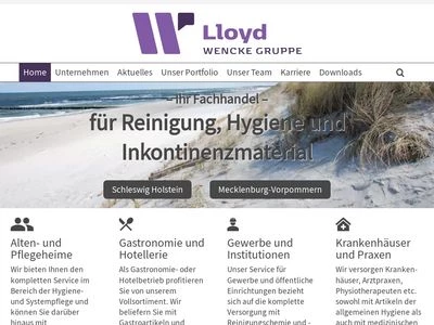 Website von LLOYD Großverbraucherservice GmbH