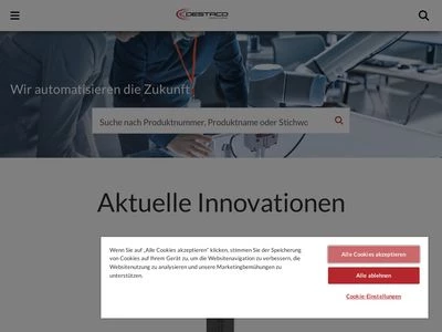 Website von DESTACO Europe GmbH