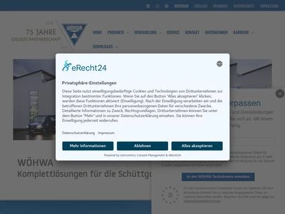 Website von WÖHWA Waagenbau GmbH