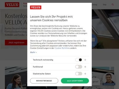 Website von VELUX Deutschland GmbH