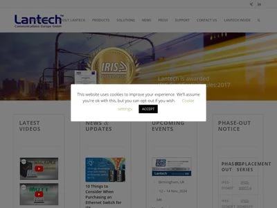 Website von Lantech Communications Europe GmbH