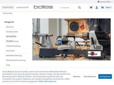 Website von BALLAS GmbH