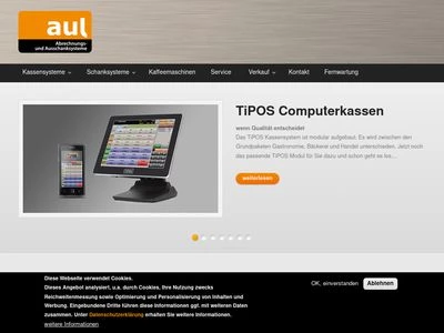 Website von aul - Abrechnungs- und Ausschanksysteme