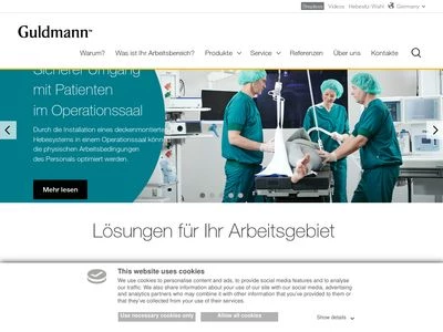 Website von Guldmann GmbH