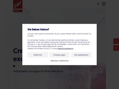 Website von CAT Clean Air Technology GmbH