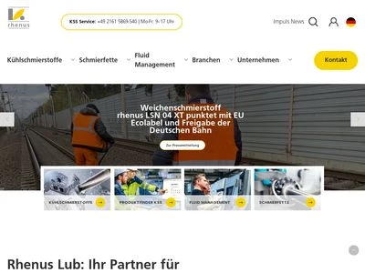 Website von Rhenus Lub GmbH & Co KG