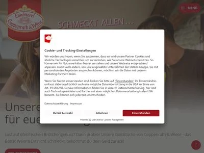 Website von Conditorei Coppenrath & Wiese GmbH & Co. KG