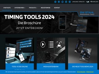 Website von SW-Stahl GmbH