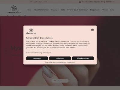 Website von Alessandro International GmbH