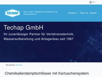 Website von Techap GmbH