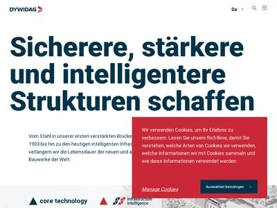 Website von DYWIDAG-Systems International GmbH