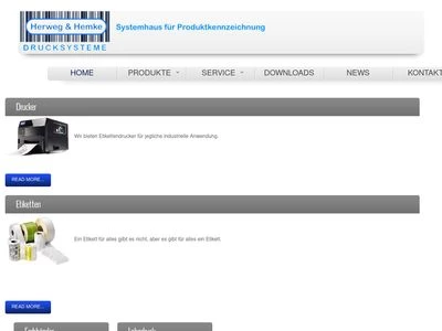 Website von Herweg & Hemke Drucksysteme GmbH