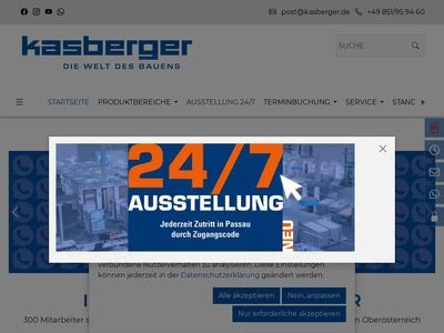 Website von Peter Kasberger Baustoff GmbH