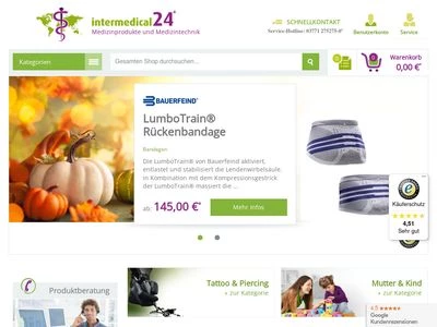 Website von Intermedical24 GmbH