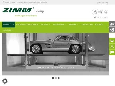 Website von ZIMM GmbH