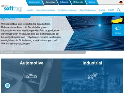 Website von Softing AG