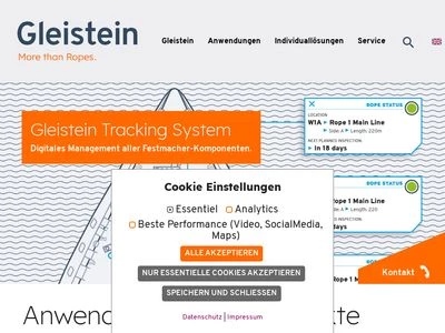 Website von Gleistein GmbH