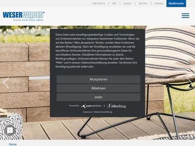 Website von WESER Bauelemente-Werk GmbH 