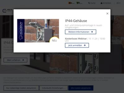 Website von METZ CONNECT GmbH