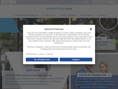 Website von CHEFS CULINAR Nord GmbH & Co. KG