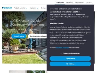 Website von DAIKIN Airconditioning Germany GmbH