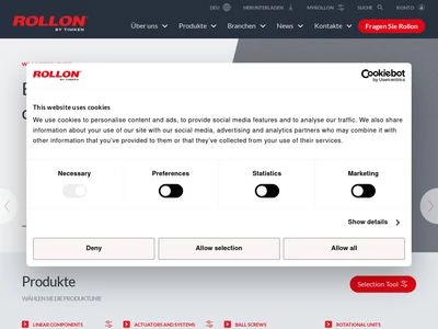 Website von ROLLON GmbH