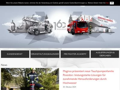 Website von Magirus GmbH