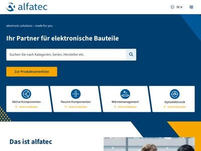 Website von alfatec GmbH & Co. KG  