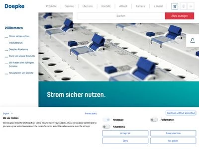 Website von Doepke Schaltgeräte GmbH