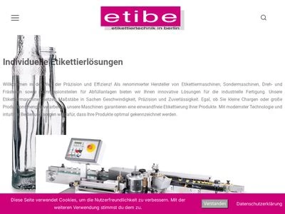 Website von etibe GmbH