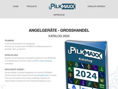 Website von Pilkmaxx Angelgeräte