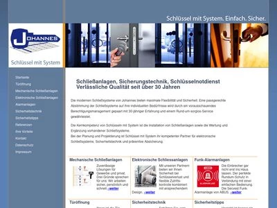 Website von Schlüssel mit System