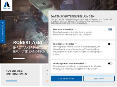 Website von Robert Aebi Landtechnik AG