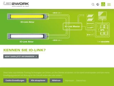 Website von LED2WORK GmbH