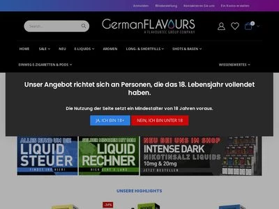 Website von GermanFLAVOURS GmbH