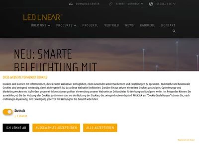 Website von LED Linear GmbH