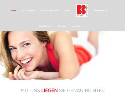 Website von Badenia Bettcomfort GmbH & Co. KG