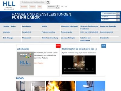 Website von Landgraf Laborsysteme HLL GmbH